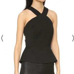 BCBG makenlee cut out peplum top